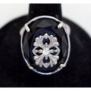 Avon Black and Silver Ring